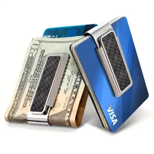A Money Clip Made of Carbon Fiber, Serving As a Holder for Cash And Credit Cards, Offering a Minimalist Wallet Option