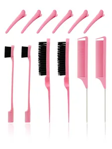 Hair Styling Tool Set, Durable Pointed Tail Comb & Hair Clips, Hair Cutting Positioning, Special Bangs Styling Clip, DIY Styling and Hairdressing Tools