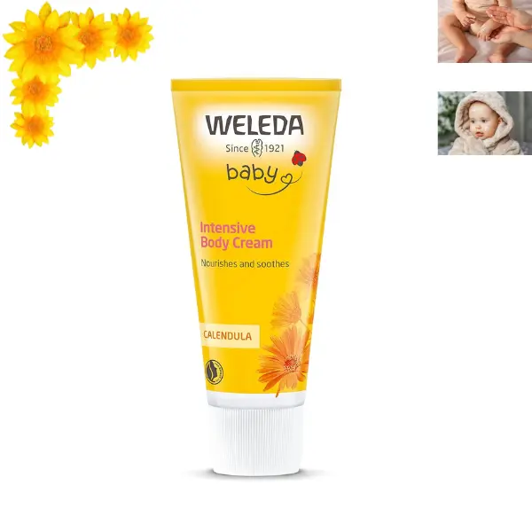 Weleda Calendula Body Cream, Gentle Daily Moisturizer for Dry & Sensitive Skin, Natural Plant-Based Body Care, 2.5 fl oz, Daily Use, Soothing