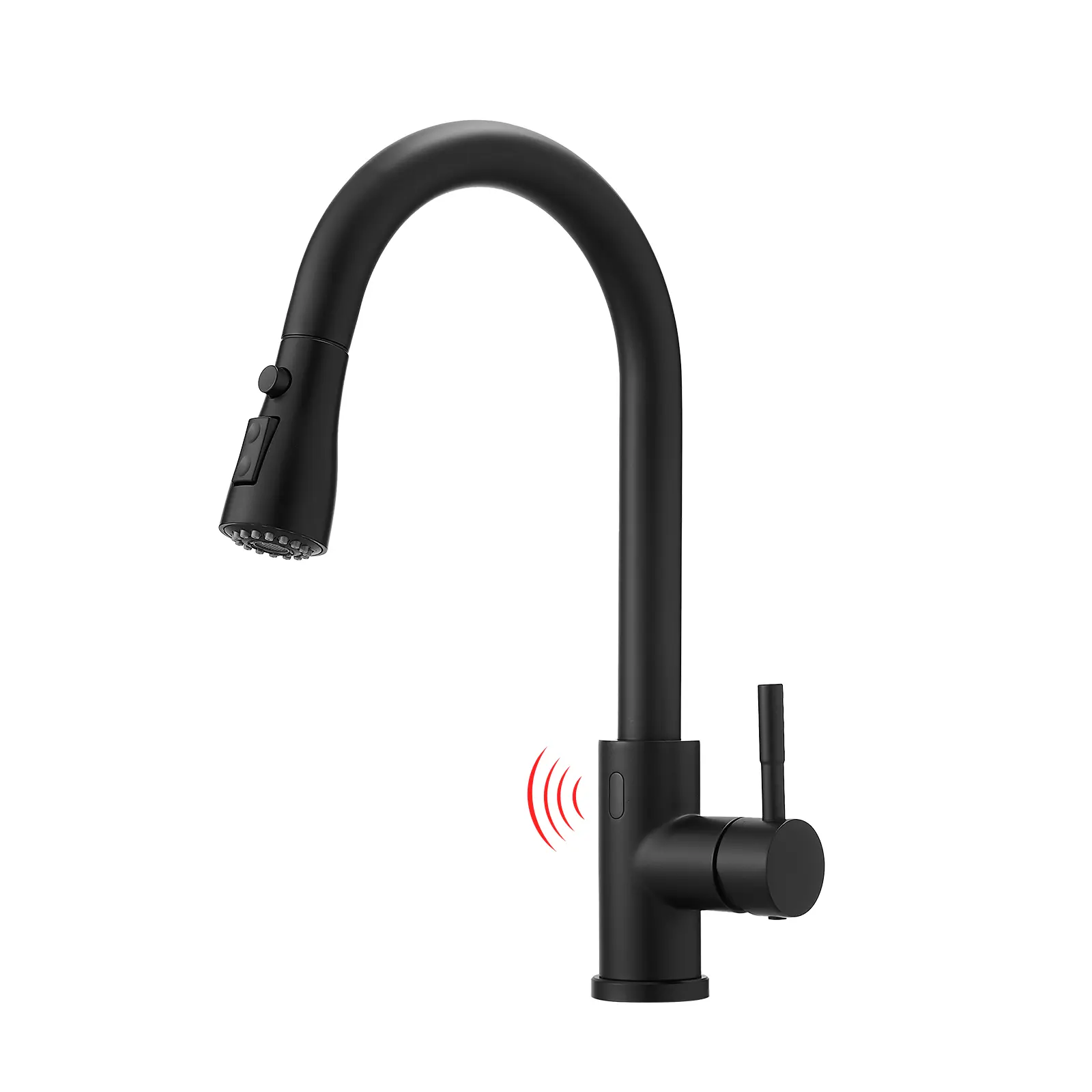 Touchless Kitchen Sink Faucet with Pull Out Sprayer, Motion Sensor Activated Smart Kitchen Faucet, Single Handle SUS304 Stainless Steel Automatic Kitchen Faucet