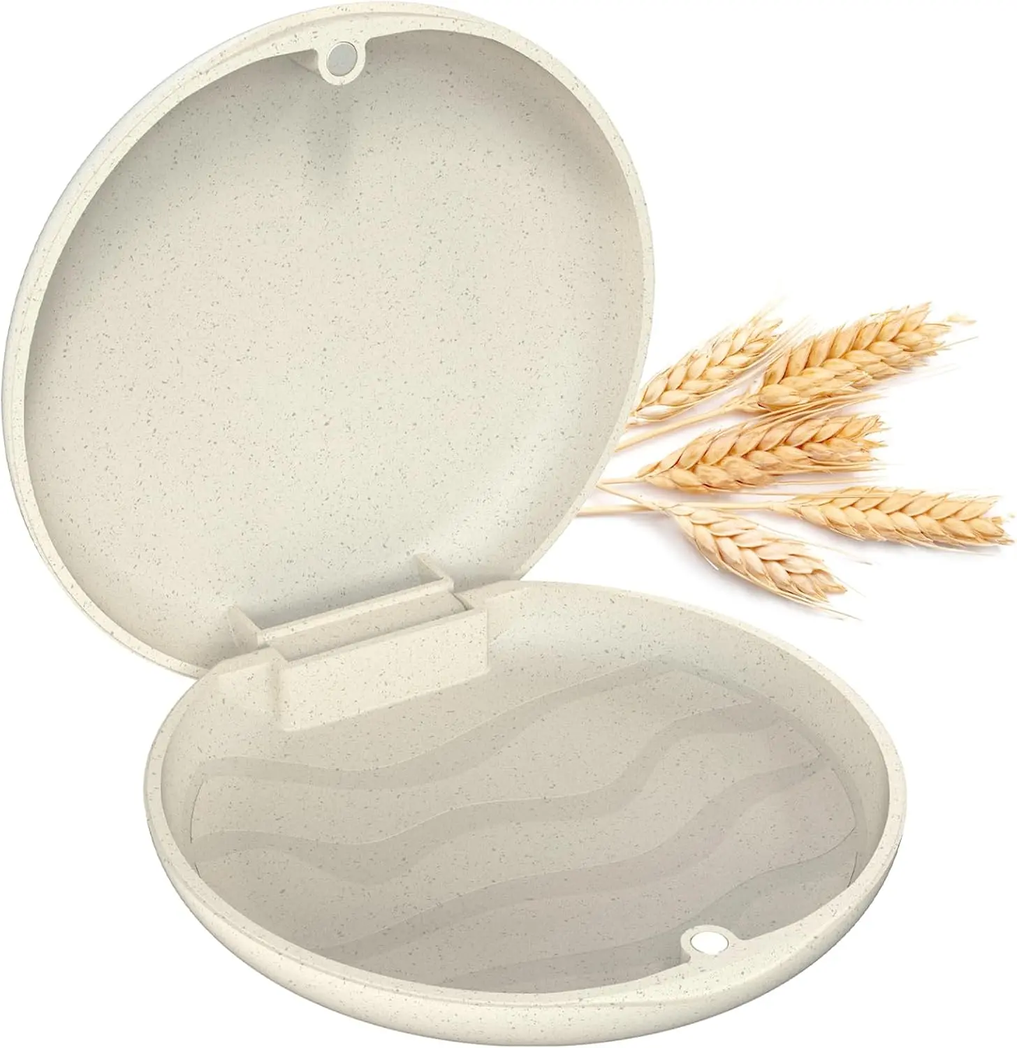 Slim Magnetic Retainer Case, Safe Wheat Straw PP Box for Aligners, Retainers, Night Guards & Mouth Guards, Green
