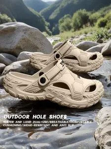 Unisex Eva Hole Shoes, Fashion Sport Style, Cloud Soft Comfort Sole, Simple Casual Design, Home Outdoor Leisure, Travel Beach Sandals, Open Toed Slippers, Lightweight Beach Slippers, Outdoor Summer Slippers