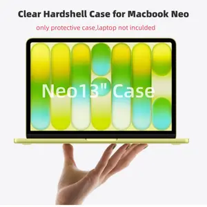 Apple Macbook Neo 13-Inch Transparent Ultra-Thin Protective Case, Scratch-Resistant Durable Portable Cover for Work Commute Holiday Gift