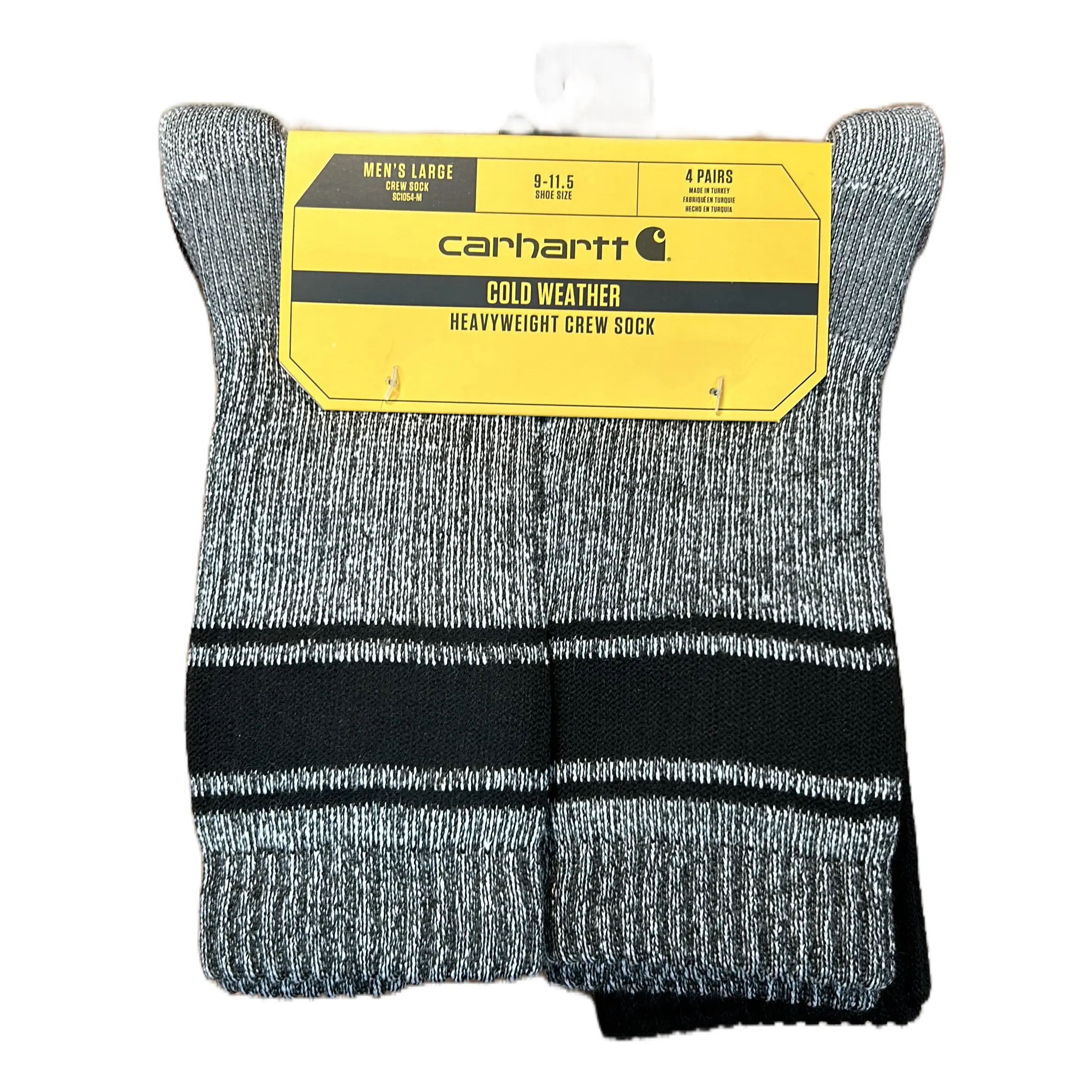 Carhartt Men’s Heavyweight Socks - Pack of 4, Perfect for Winter Menswear Shoe  Warmer