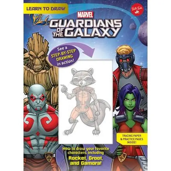 USED-Learn to Draw Marvel Guardians of the Galaxy: How to Draw Your Favorite Characters, Including Rocket, Groot, and Gamora! by Artists, Disney Storybook (Spiral-bound)