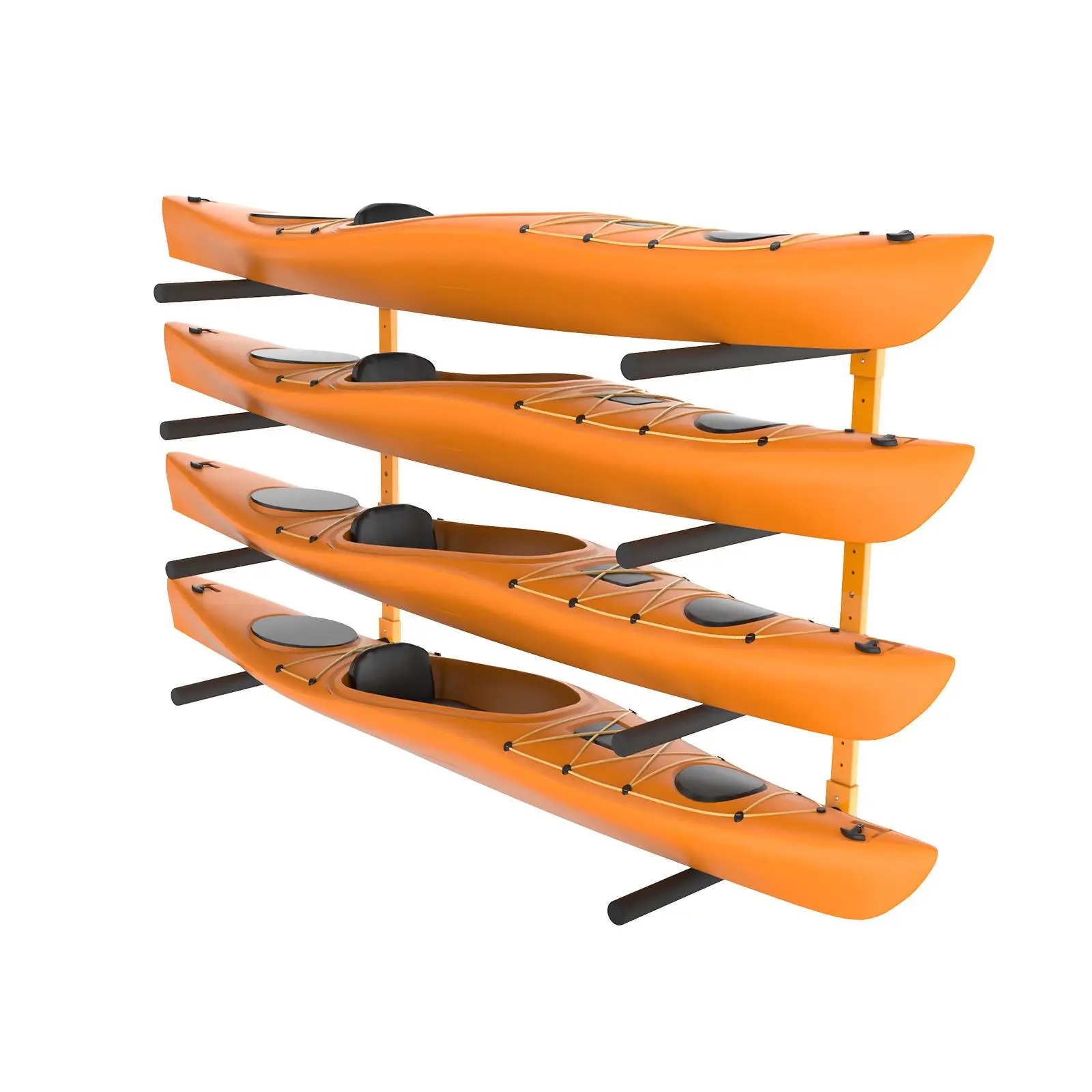 【summerfinds】VEVOR Wall Kayak Storage Rack, 4-Capacity Wall Mounted Kayak Holders for Kayak Canoe Paddle Board, Kayak Storage Hooks with Adjustable Padded Arms, 400 LBS Load Kayak Hanger for Indoor Outdoor Garage