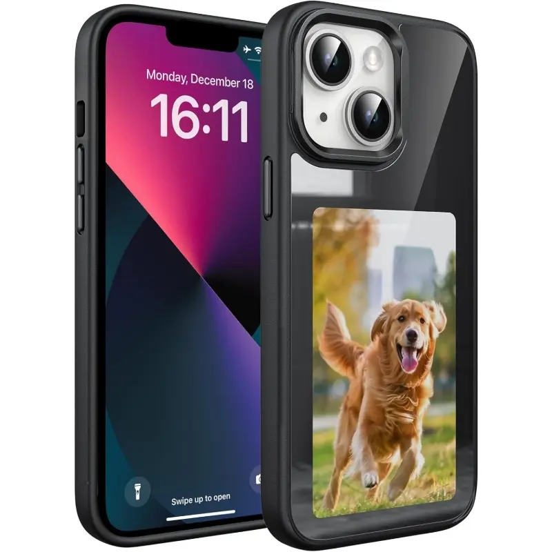 Creative Smart NFC Ink Protective Phone Case Cover for iPhone 13/13 Pro/13 Pro Max/14/14 Pro/14 Pro Max/15/15 Pro Max/16/17, Instant Photo Display, Casing, Smartphone Accessories