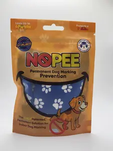 NOPEE The ONLY Patented Permanent Solution for Indoor Dog Marking. Double Layer Fabric Bag Blue with White Paws Lasts 3 to 6 Months Prevents Dog Marking Includes 1 Bag