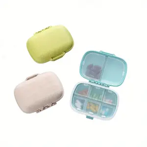 Compact 8-Compartment Pill Organizer – Portable and Secure Healthcare Aid Medication Storage for Travel & Daily Use Supplement Organizer