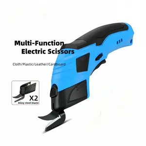 Electric Scissors, USB Rechargeable Cordless Scissors With 2 Blades, Cordless Power Tool Set, Multifunctional Electric Scissors For Cutting Paper, Plastic, Aluminum, Cardboard, Leather, Fabric, Safety Function Precision Cutting Tool