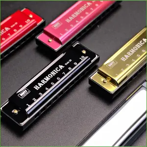 Harmonica Key of C 10 Hole Diatonic Harmonica C with Case for Beginner Students Kids Gift with Case