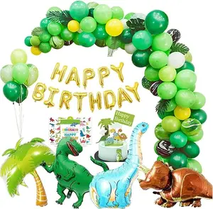 Dinosaur Birthday Party Decorations 214pcs Dinosaur Birthday Party Supplies for Boy Dinosaur Balloon Garland Dinosaur Party Favors Happy birthday Banner,Dinosaur Cake Toppe Set Tree