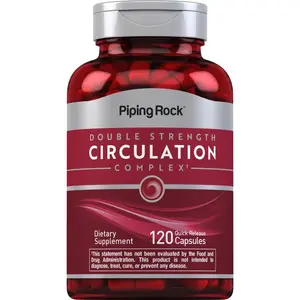 Piping Rock Circulation Supplement | 120 Capsules | Double Strength Complex | Non-GMO, Gluten Free Piping Rock Circulation Supplement | 120 Capsules | Double Strength Complex | Non-GMO, Gluten Free
