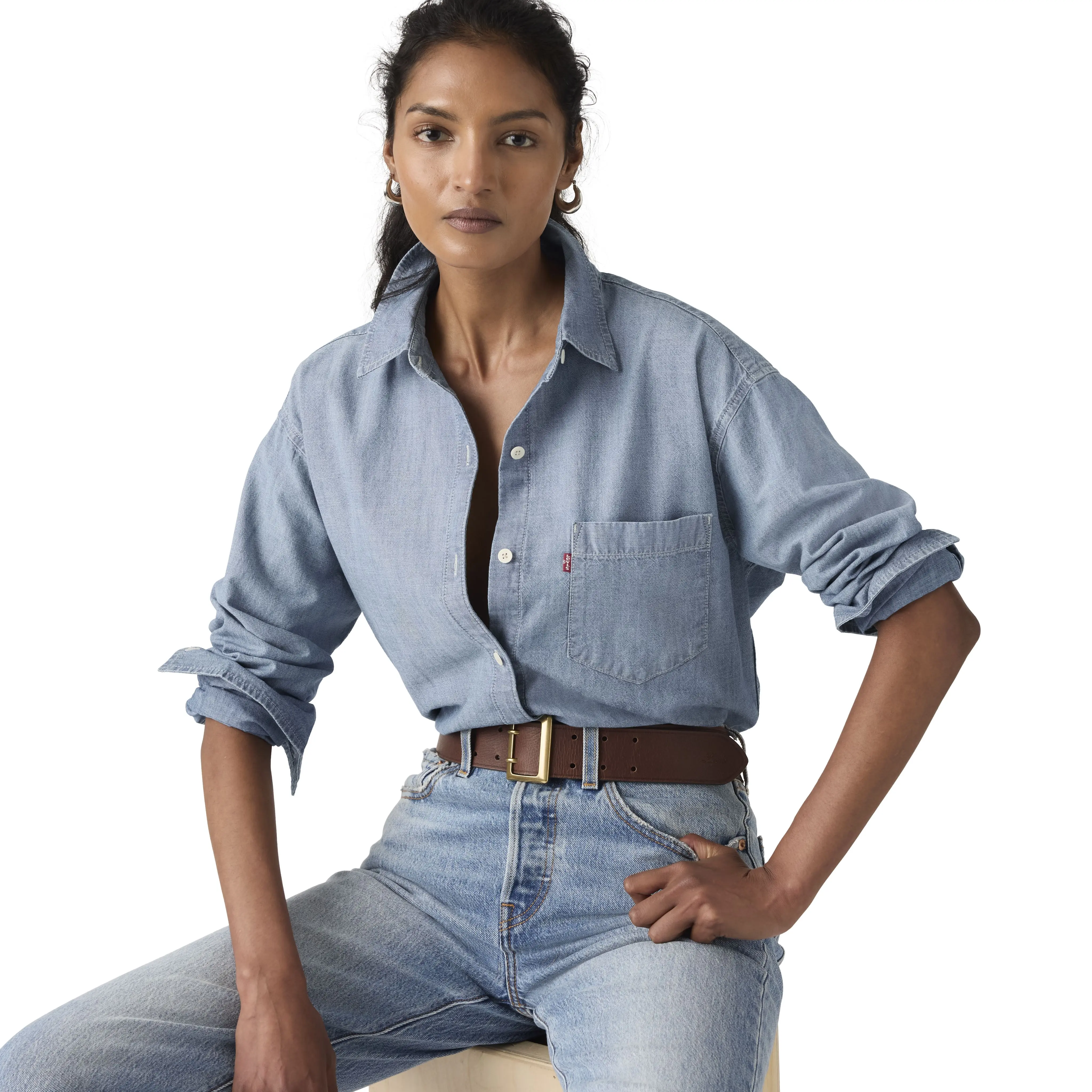 Harlie Boyfriend Button Down Shirt