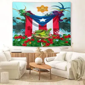 Home Decoration Puerto Rican Patterned Tapestries, Fashionable Room Flags, Unique Wall Art In Living Rooms And Bedrooms, Suitable As Gifts For Teenagers And Adults
