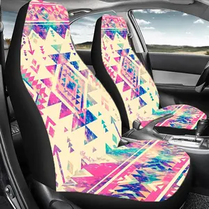 Colorful Geometric Pattern Car Seat Cover, Durable Polyester Car Seat Protector, Universal Automotive Interior Seat Protectors for Cars, Suvs, Sedans