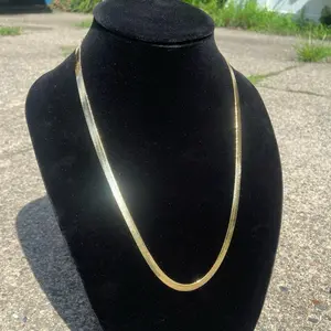 14k Gold Layered Herringbone Men’s Women’s Chain 20in 6mm