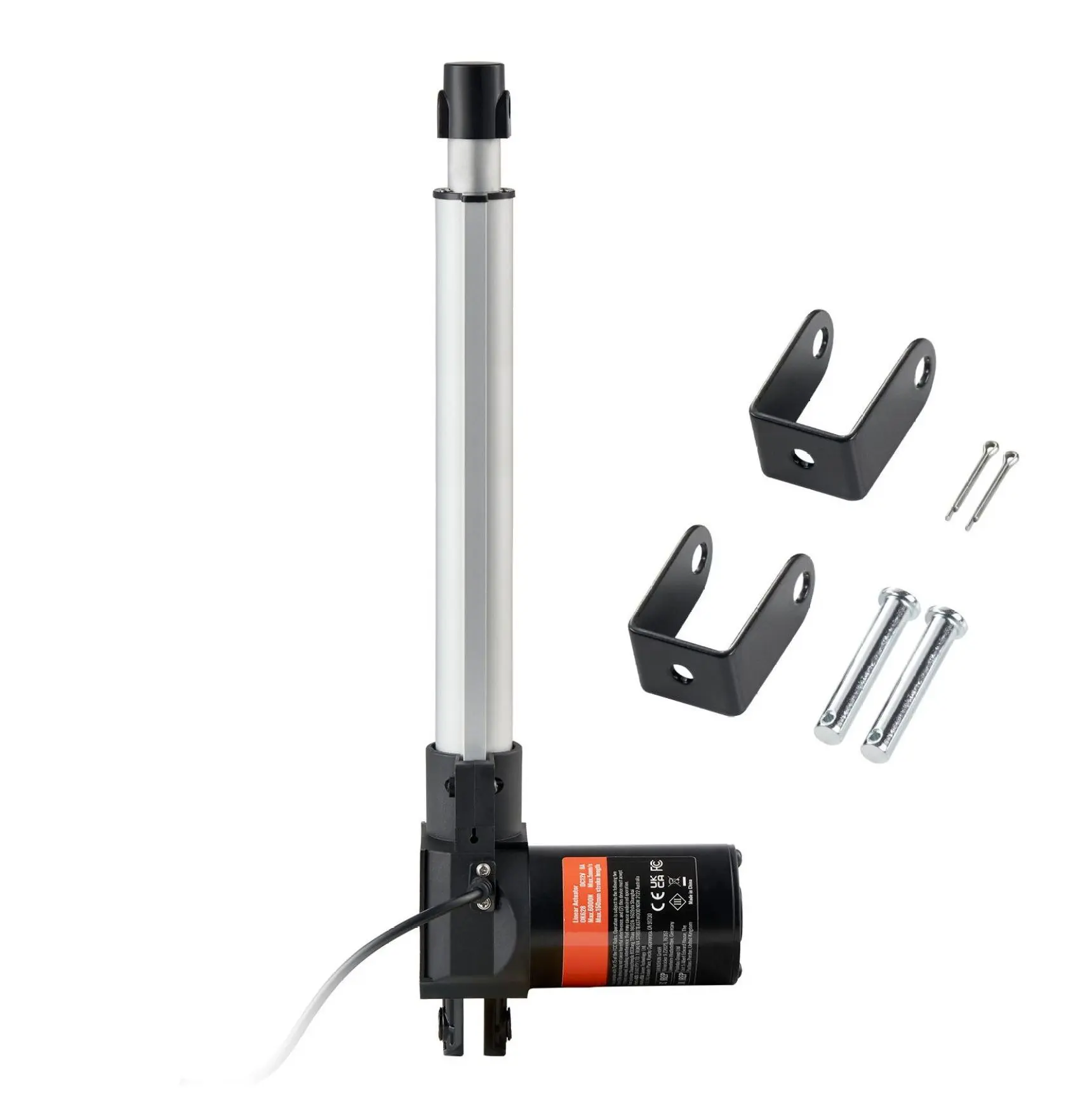 12V Linear Actuator 10 Inch, 1320lbs Heavy Duty Linear Motion Actuator, 0.19ips, IP44 Electric Actuator for Industrial Automation, Door, Lift