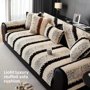Elegant Thick Anti-Slip Sofa Cover - Modern Luxury Soft Polyester Decorative Sofa Protector Slipcover, Pet-Friendly Breathable Durable Slipcovers for Couches and Sofas Fit for Various Couch Types