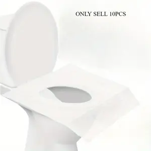 10pcs Disposable Toilet Seat Cover Portable Travel Camping Hotel Bathroom Degradable Waterproof Toilet Mat Accessories