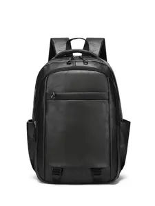 MYMODAGLAM PU Leather Backpack for Men & Women Minimalist Design with Laptop Compartment & Travel-Friendly Strap