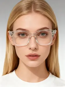 Classic Flat Lenses Glasses, Elegant High Intelligence Style, Unisex Tr Durable Frame, Stylish Square Frames, Ultra-Light Perfect for Work & Daily Use