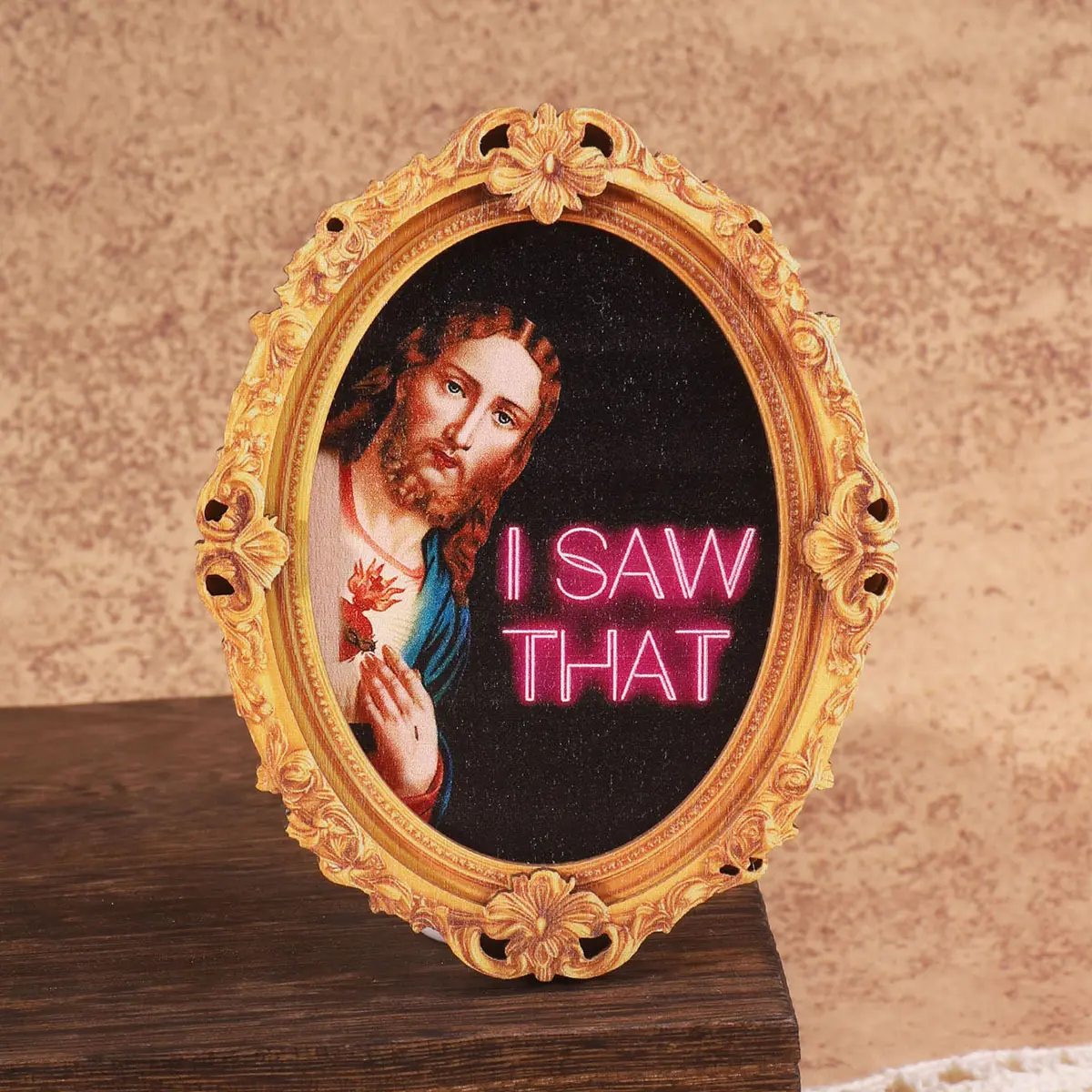 Antique Metal Funny Magnet - Watchful Boss "I Saw That" Meme Mini Framed Decor, Full Magnetic Backing, Decorative Fridge Magnet for Kitchen, Home Supplies Novelty Gag Gift for Coworkers, Funny Magnets, Decorative Fridge Magnets