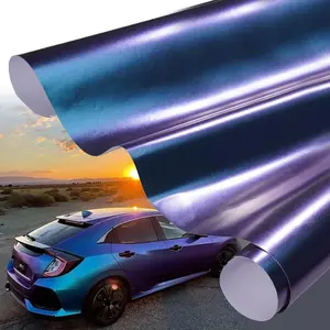 Gradient Car Film, 1 Count Chameleon Vinyl Film, PVC Material Multi-angle Color Change Fashion Car Film, Iridescent Vinyl Film for Car Appearance Upgrade