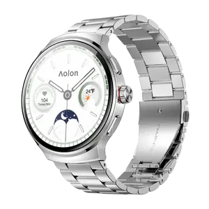 【AMOLED】Aolon Prime3 Smartwatch, 1.43-inch Retina display, stainless steel & titanium alloy, 100+ sports modes, health monitoring, magnetic charging, waterproof, Bluetooth calls, compatible with iOS and Android.