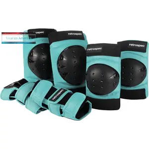Retrospec Knee Pads, Elbow Pads & Wrist Guards for Men, Women & Kids - Protective Gear for Skateboarding, Roller Skate, Rollerblade, BMX & Scooter - Multi Sport Pad Set