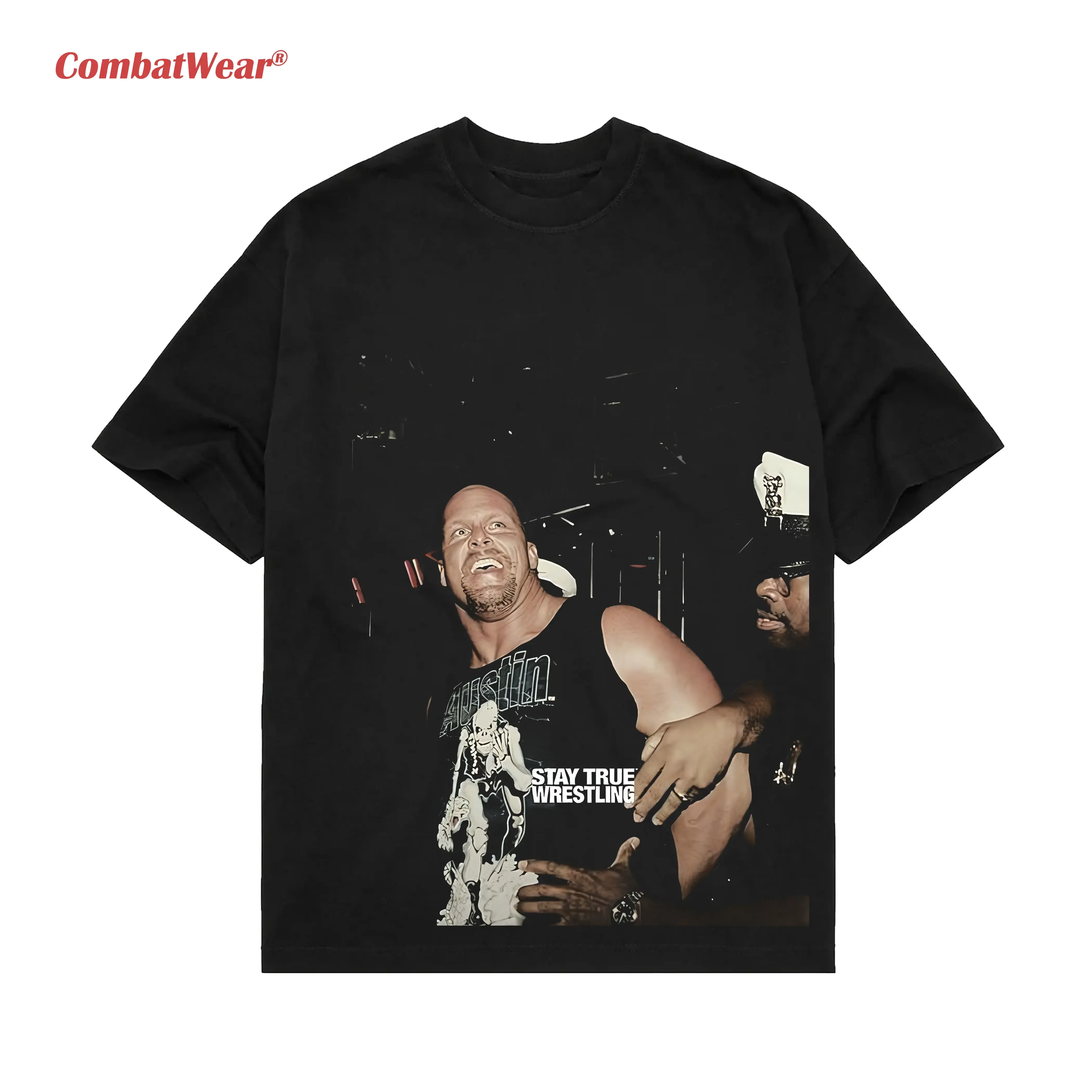 Men's Stone Cold Steve Austin Short-Sleeve Round Neck T-Shirt - Casual Top, Wrestling Fan Gift, Streetwear Style, Shortsleeve, Casual Menswear