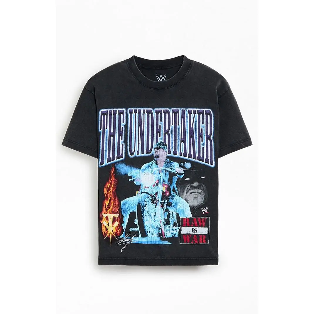 PacSun Men's WWE RAW Undertaker Biker T-Shirt - Multicolor