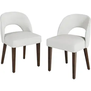 Garvee Modern Dining Chairs Set of 2, Plush Chenille Upholstered Dining Chair Kitchen Chairs, Farmhouse Dinner Chair for Kitchen Dining Room