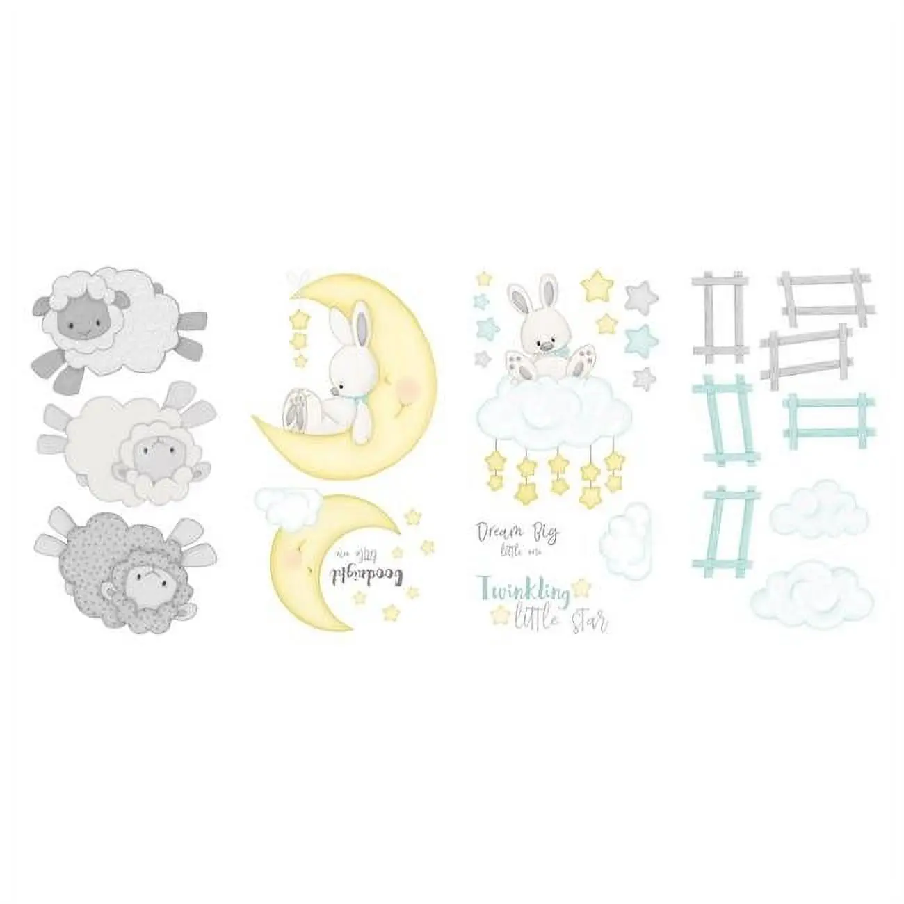 Borders Unlimited 10023 Sweet Dreams Applique Wall Decal Stickers, Super Jumbo