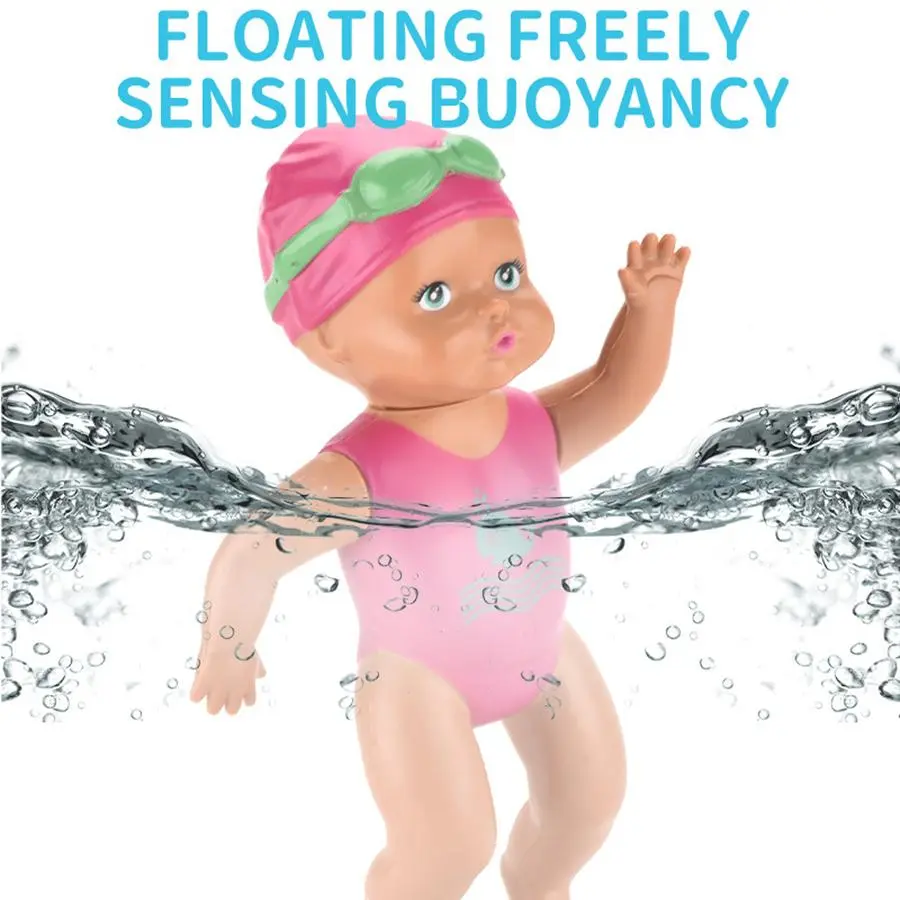 Beach, Pool Swimming Baby Doll, 1 Count Durable Swimming Baby Doll for Kids Gifts, Gift Potential, Interactive Waterproof Design Swimming Toys for Kids Play In Water, Birthday Gift for Boys & Girls, Enhances Motor Skills
