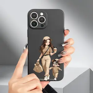 [2026 New]Fashionable Mom-Themed UV-Printed Angel Eyes Matt Smartphone Case, 360-Degree Full Protection Cellphone Casing, Handheld Phone Accessories for iPhone 17 to 11 Series & X Series