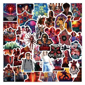 60 Sheets Stranger Things Stickers, Waterproof Decorative Stickers for Planner, Stationery, Water Bottle, Computer, Phone Case