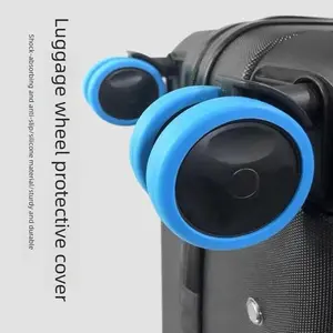 Thickened rubber wheel covers for luggage, silent travel suitcases, trolley cases, protective covers, wear-resistant universal wheels, universal accessories.
