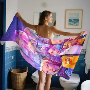 Super Soft Microfiber Bath & Beach Towels, Quick-Dry Lightweight Design, Ideal for Bathroom, Travel, Yoga, Camping, Gym Use, Soft Absorbent Towel