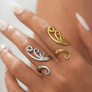 Luck Jewelry Minimal Metal Coating Ring - Elegant, Sleek, Geometric Everyday Costume Jewelry Accessory for Any Outfit, Everday