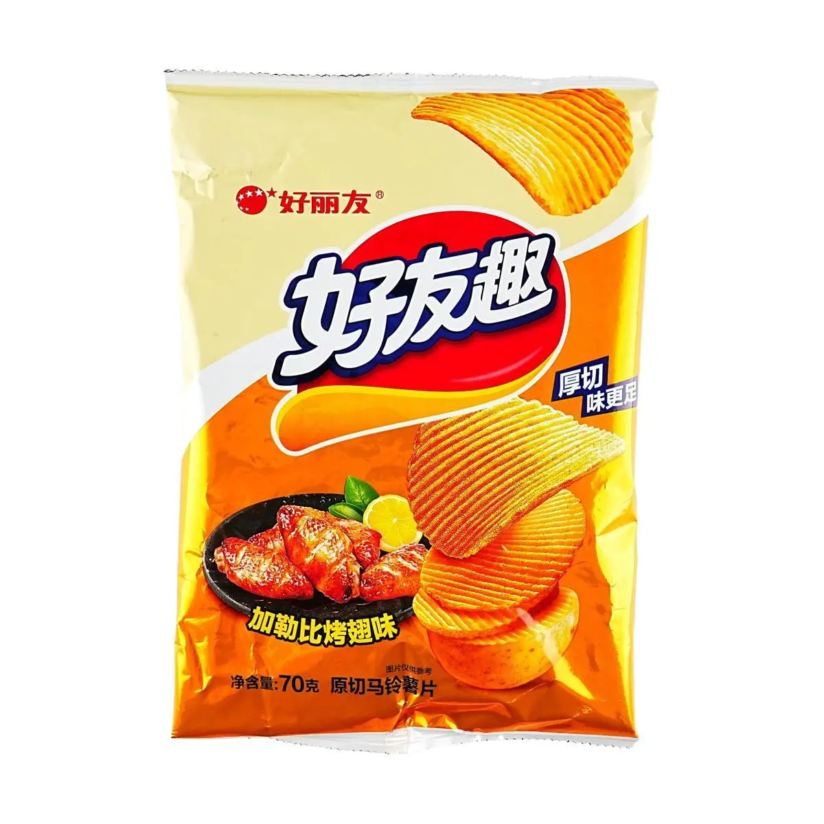 ORION.CN Caribbean BBQ Chicken Flavor Thick Cut Potato Chips 70g
