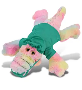 DOLLIBU 17in Super-Soft Polyester Rainbow Alligator Stuffed Toy - Includes Doctor Outfit, Pretend Play Toy for Ages 0+