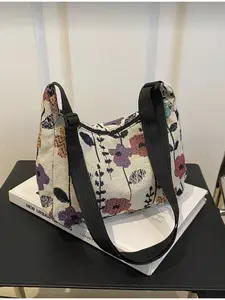 Vintage Bohemian Floral Print Fashionable Crossbody Bag Women's Shoulder Bag with Wallet Ladies Boho Style Handbag for Daily Outfit Boho Shoulder Bags