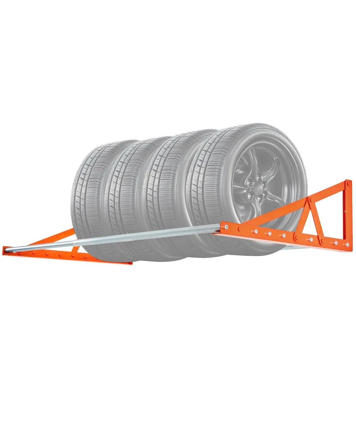 【summerfinds】VEVOR Wall Mounted Tire Rack, 31" - 56" Adjustable Tire Rack, Q235 Heavy-Duty Steel Tire Storage Rack for R14-R20 inch Standard Tires, Max 400lbs Load Capacity, Ideal for Garage Workshop Repair Shop