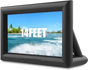 GAOMON 14FT Inflatable Projector Screen, Outdoor Movie Screen Front and Rear Projection with Air Blower for Movie Nights Backyard Home Theater Pool Party Durable