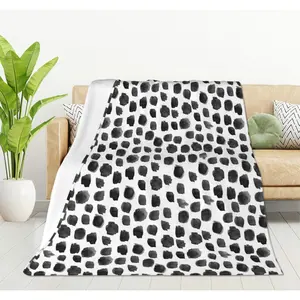 DESIGNS Watercolor Polka Dot Fleece Bed Blanket Throw Blanket Lightweight Cozy Plush Blanket for Bedroom Living Rooms Sofa Couch 40"x50"