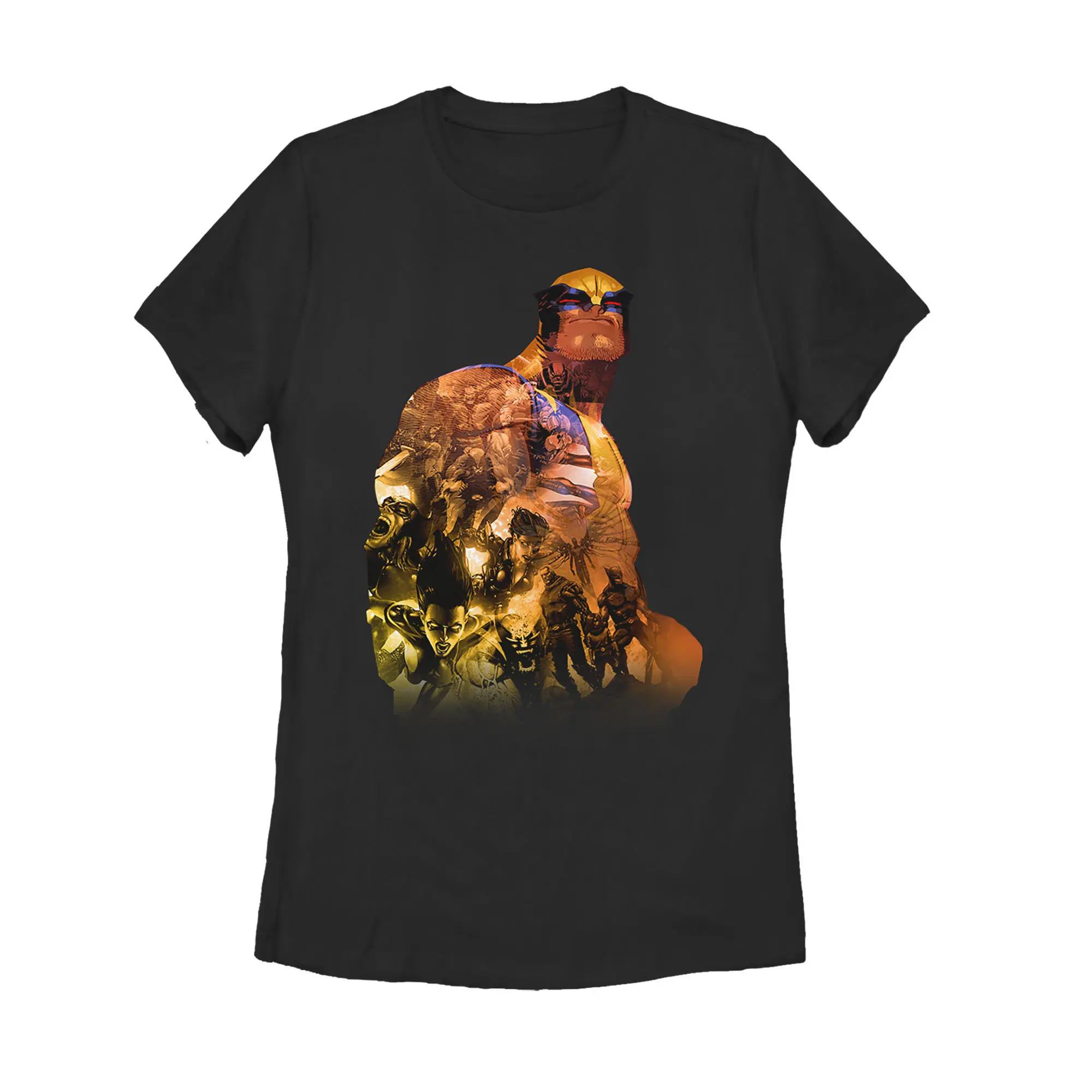 Women's Marvel X-Men Wolverine Pattern T-Shirt