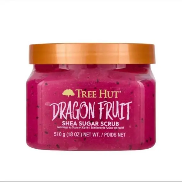 Tree Hut Dragon Fruit Shea Sugar Scrub, Exfoliating, Hydrating & Moisturizing Body Scrub with Shea Butter & Nourishing Essential Oils, Smooth & Soften Skin,