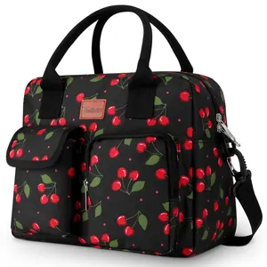 TIAN QIN Lunch Box for Women, Insulated Durable Lunch Bag for Women with Adjustable Shoulder Strap, Cute Lunch Tote Bag for Work, Picnic, Camping