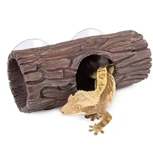 Resin Suction Cup Imitation Wood Pet House, Climbing Reptile Habitat, Garden Decoration Outdoor, Comfortable Pet Nesting Box